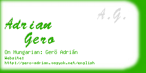 adrian gero business card